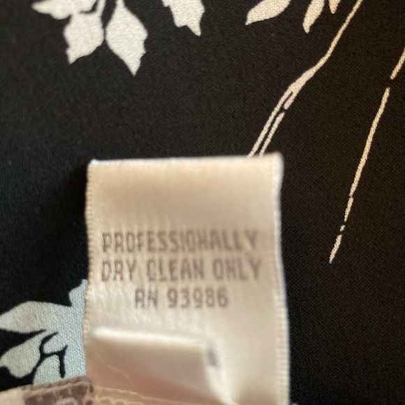 Floral Silk Black and White Skirt - Picture 5 of 8